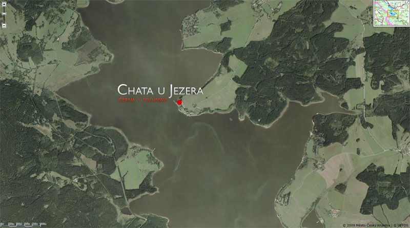 Mapa Chaty u jezera